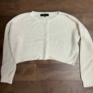Forever 21 cropped white sweater